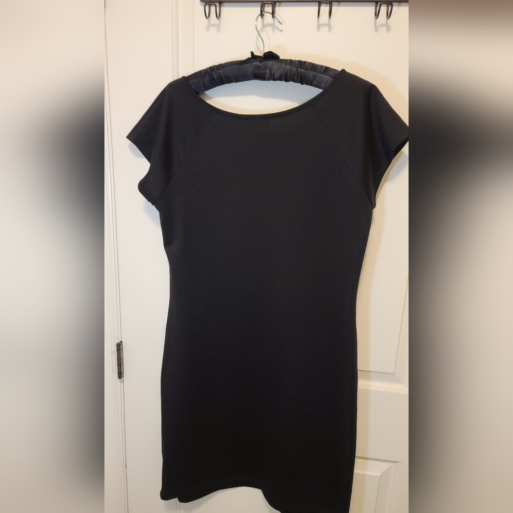 ISCA Black&White Colorblock Wave Graphic Shift Dress Size XL - Picture 6 of 12